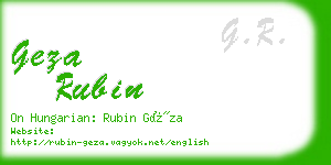 geza rubin business card